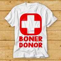 Boner Donor T-shirt Funny Parody Cool Birthday Gift Fashion Style — T-shirts pour hommes