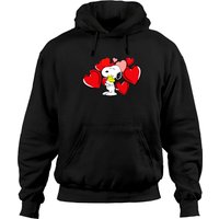 Valentines Day Snoopy Dog Heart Balloons Hoodies — Sweats à capuche pour hommes