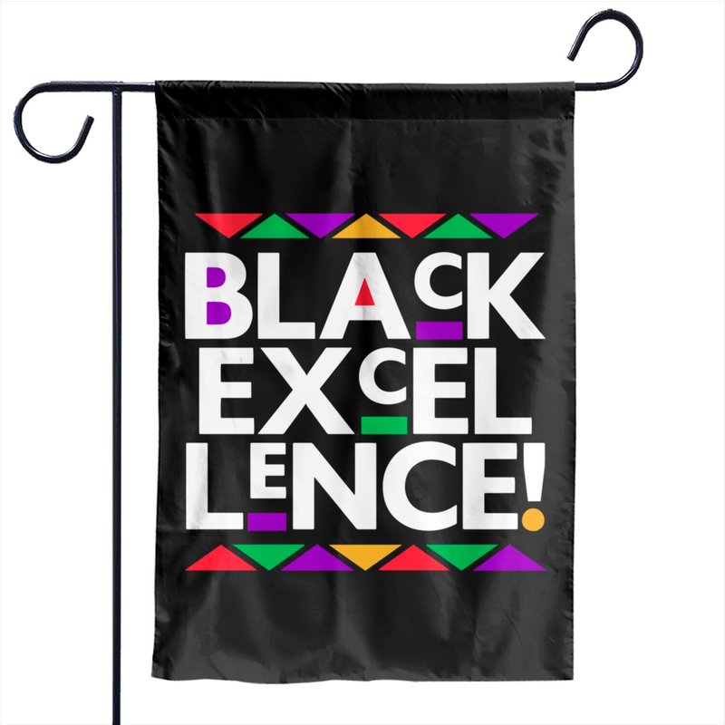 Black Excellence! Black Pride, African American Garden Flags — Decorative Flags