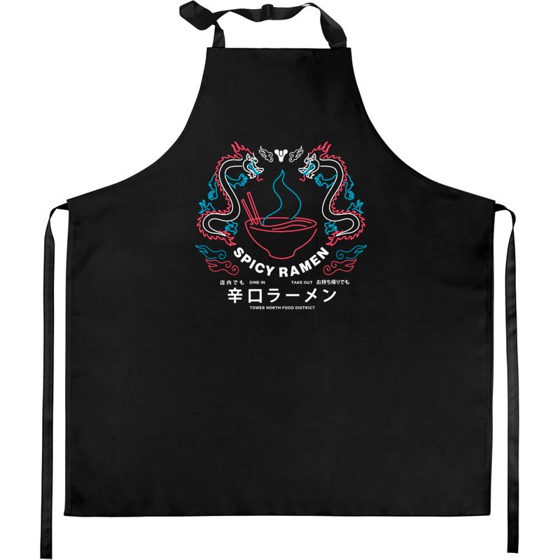 Destiny 2 Spicy Ramen Shop T Shirt Png Kitchen Aprons — Kitchen Aprons