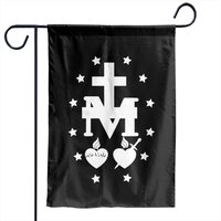 Miraculous Medal Of Immaculate Conception Catholic Marian Pullover Garden Flags — Drapeaux décoratifs