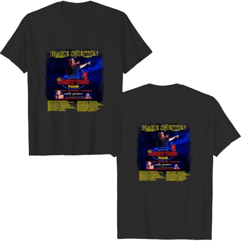 Blake Shelton Tour 2023 Shirt, Back To The Honky Tonk Tour 2023 Shirt — T-shirts pour hommes