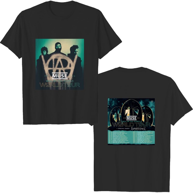 Muse Will Of The People Tour 2023 T-shirt — T-shirts pour hommes