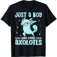 Just A Boy Who Loves Axolotls Funny Axolotl Gamer Boys Kids T-shirt — T-shirts pour hommes