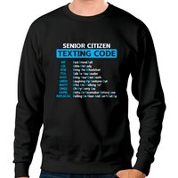 Senior Citizen Texting Code Funny Grandparent Sarcastic Sweatshirts — Sweats à capuche pour hommes