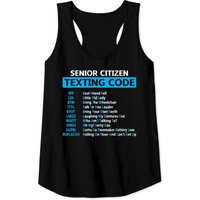 Senior Citizen Texting Code Funny Grandparent Sarcastic Tank Tops — T-shirts pour hommes