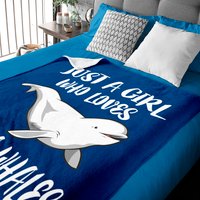 Just A Girl Who Loves Beluga Whales Animal Baby Blankets — Couvertures pour bébé