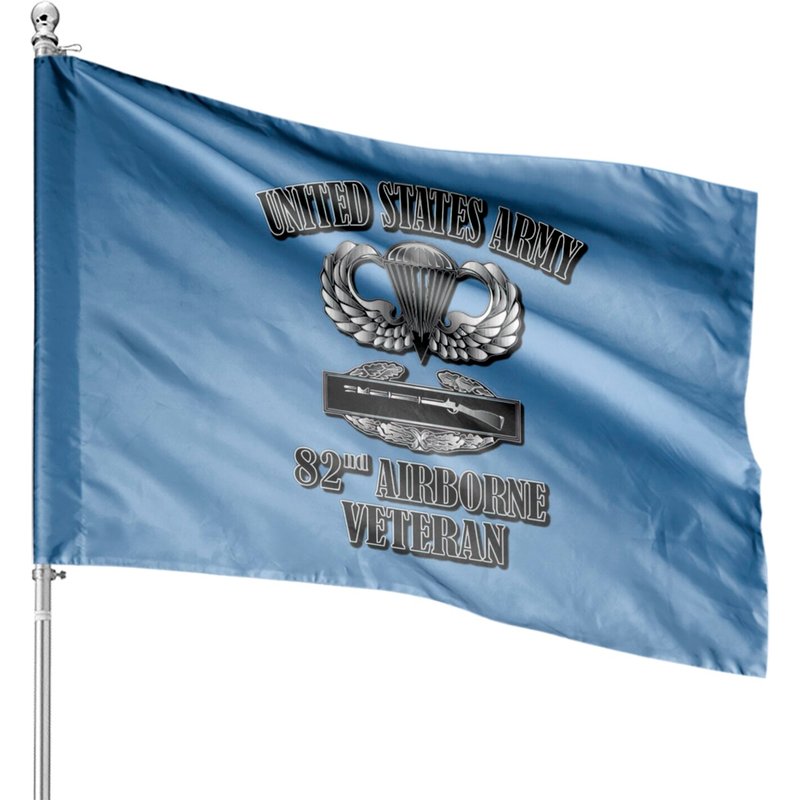 82nd Airborne Combat Veteran Front Design House Flags — Drapeaux décoratifs