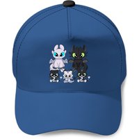 Family Dragons, How To Train Your Dragon Toothless & Light Fury, Night Fury Babies - How To Train Your Dragon Toothless - Baseball Caps — Baseball Cap