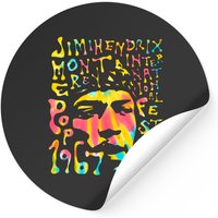Jimi Hendrix Monterey Rock Music Stickers — Autocollants et stickers