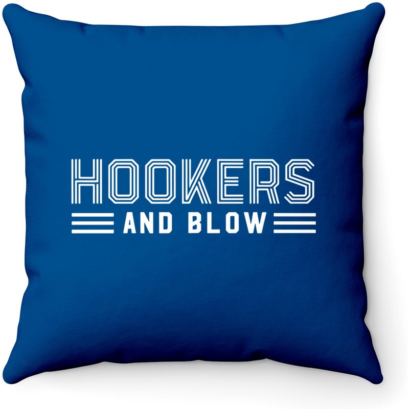 Hookers And Blow Funny College Participation Gift Throw Pillows — Coussins décoratifs
