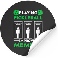 Pickleball Player Stickers - Memory Improvement Theme