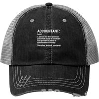 Funny Accountant Definition Accounting Print Trucker Hats