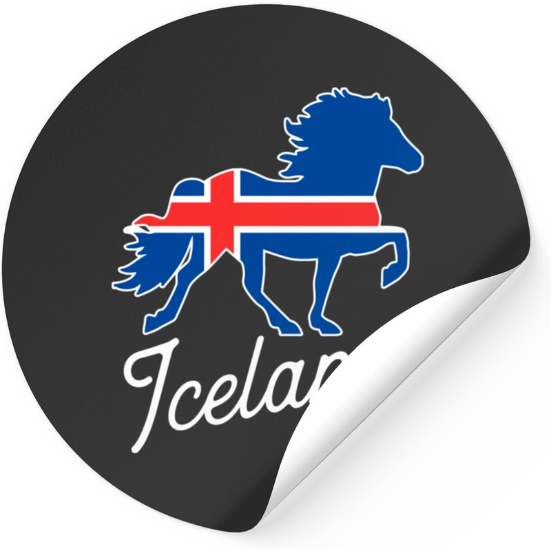 Wild Horse Flag Of Iceland Stickers — Autocollants et stickers