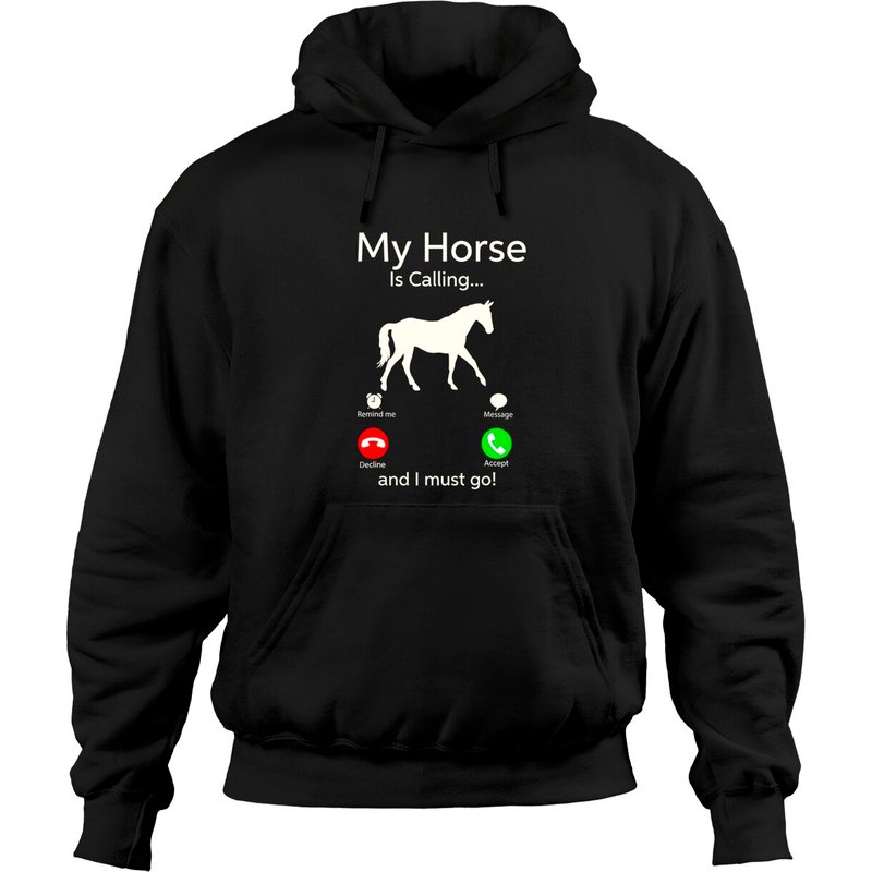 Horse Hoodies My Horse Is Calling And I Must Go — Sweats à capuche pour hommes
