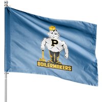 Vintage Boilermaker Mascot - Purdue - House Flags — Drapeaux décoratifs