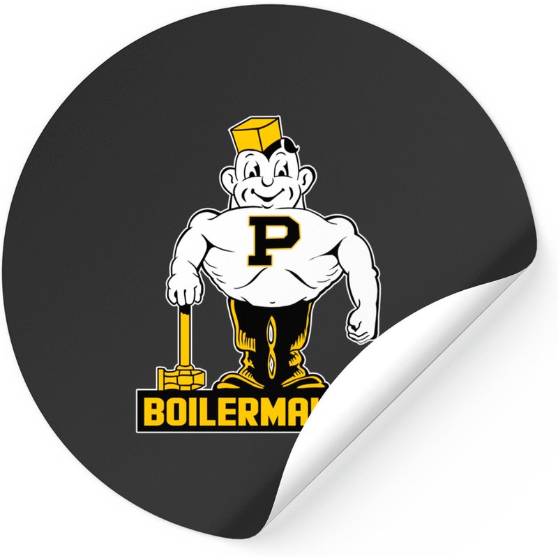 Vintage Boilermaker Mascot - Purdue - Stickers — Autocollants et stickers