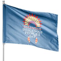 Indigenous People's Day Not Columbus Native American Oct 12 House Flags — Drapeaux décoratifs