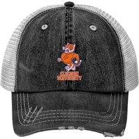 Vintage Tiger Mascot For Clemson - Clemson - Print Trucker Hats