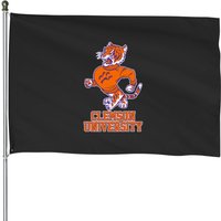 Vintage Tiger Mascot For Clemson - Clemson - House Flags — Decorative Flags