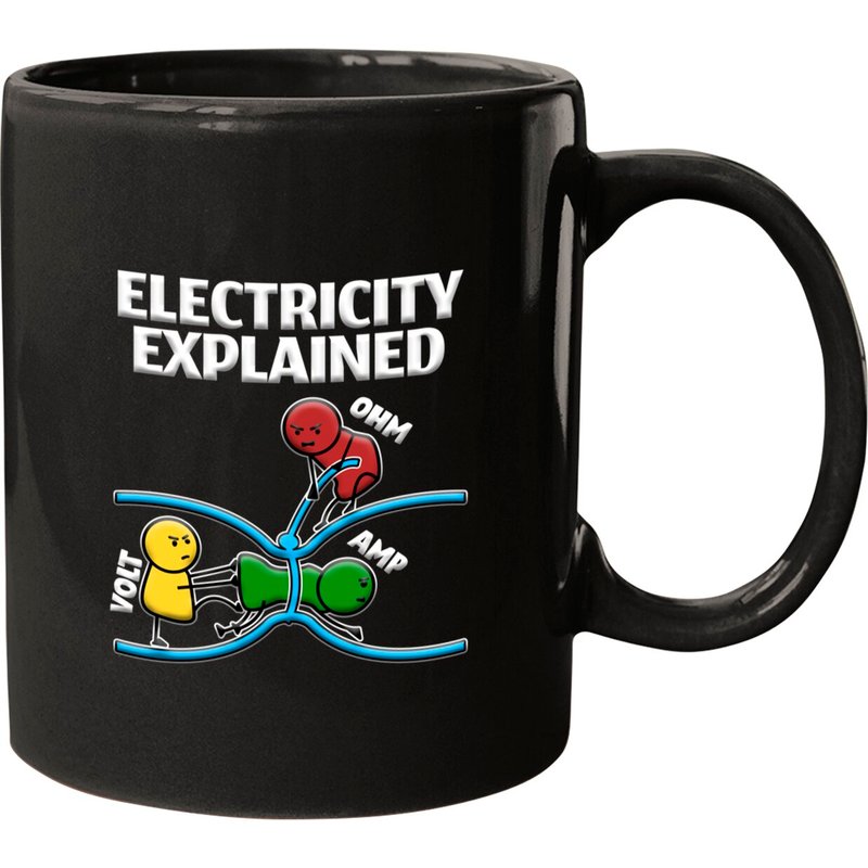 Funny Electrician Design Explains Electricity - Electricity - Mugs — Tasses et gobelets