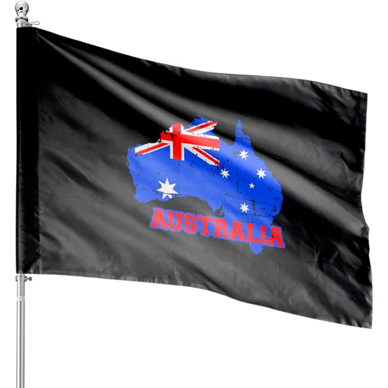 Australia Map Flag House Flags — Drapeaux décoratifs