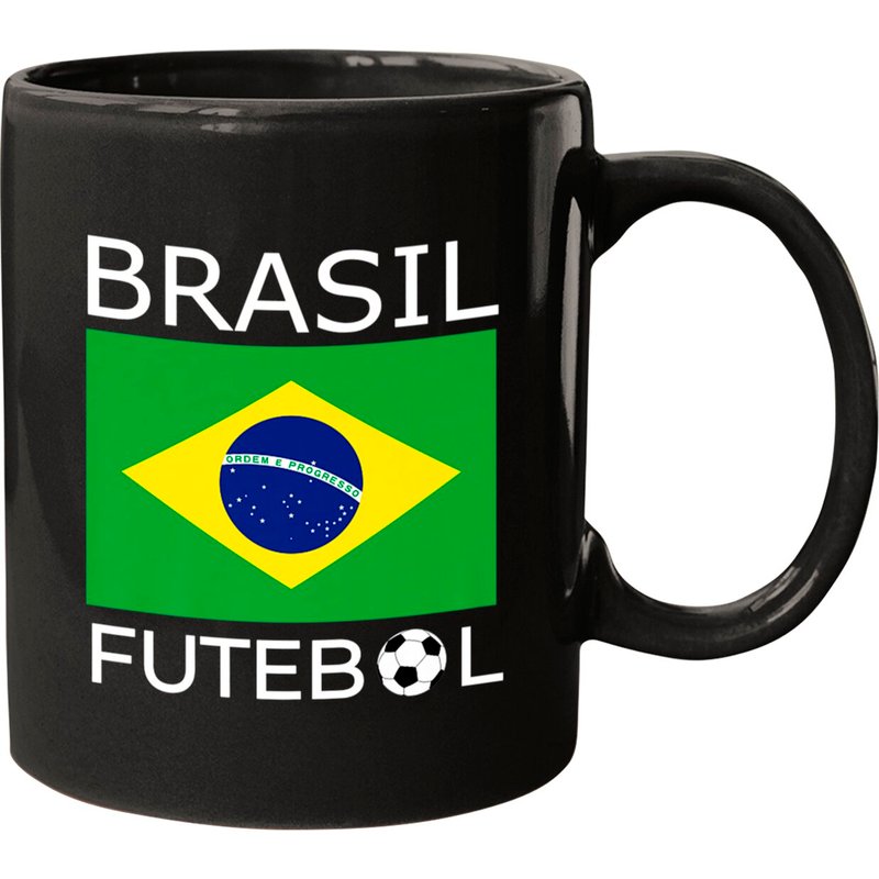 Brazil Shirt National Soccer Team Ball Mugs — Mugs & Tumblers