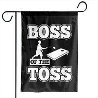 Boss Of The Toss Cool Cornhole Game Tailgating Cornholer Pullover Garden Flags