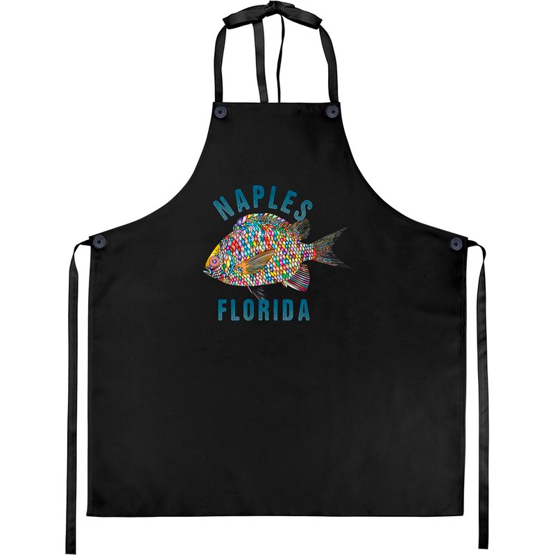 Naples, Florida Beach Design / Souvenir Illustration Aprons — Tabliers de cuisine