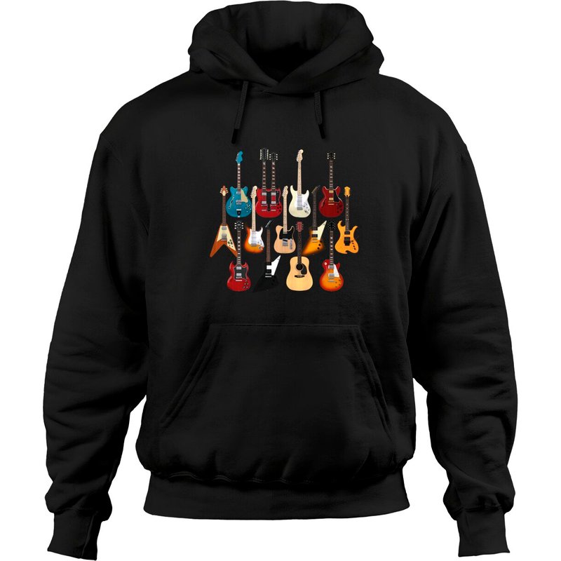 Too Many Guitars - Guitar - Hoodies — Sweats à capuche pour hommes