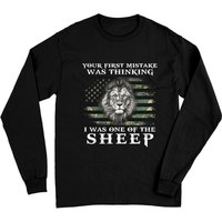 Lion Your First Mistake Was Thinking I Was One Of The Sheep Long Sleeves — Mens T Shirts