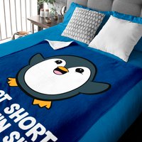 I'm Not Short I'm Penguin Size Baby Blankets — Couvertures pour bébé