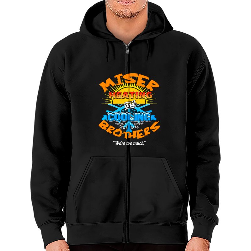 Miser Brothers Heating & Cooling - Snow Miser - Zip Hoodies — Sweats à capuche pour hommes