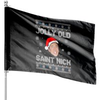 Jolly Old Saint Nick Nicolas Cage Christmas - Nicolas Cage - House Flags
