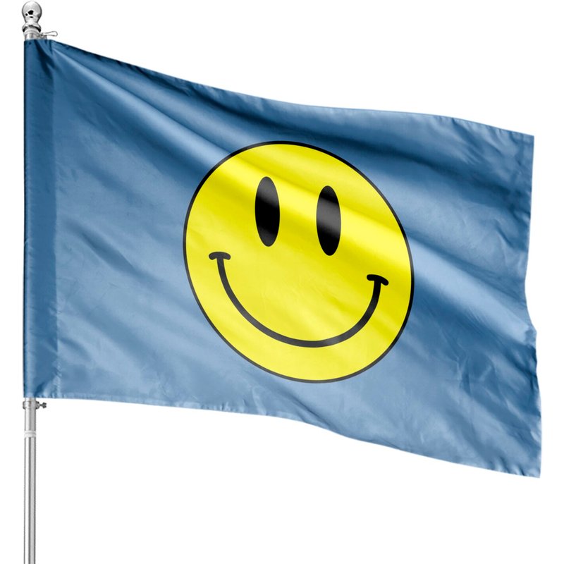 Smile Face House Flags Mens Smiley Face Have A Nice Day 1990s Fashion Grunge Style — Drapeaux décoratifs