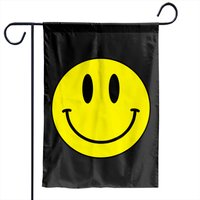 Smile Face Garden Flags Mens Smiley Face Have A Nice Day 1990s Fashion Grunge Style — Decorative Flags