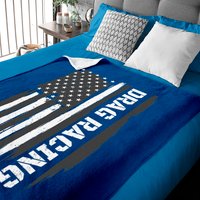 Drag Racing - American Flag Drag Racer Race Car Lover Baby Blankets — Couvertures pour bébé