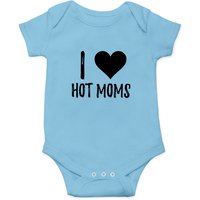 I Love Hot Moms Funny Long Sleeve Onesies — Baby Onesies