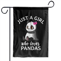Just A Girl Who Loves Pandas Cute Panda Garden Flags — Drapeaux décoratifs