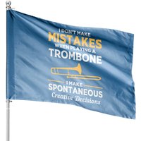 Funny Trombone Player House Flags — Drapeaux décoratifs