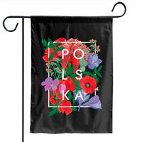Flowers Of Poland Word Art - Polska Polish Pride Garden Flags — Drapeaux décoratifs