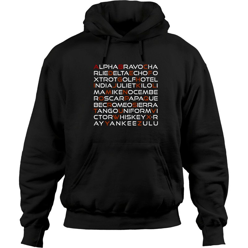 Aviation Phonetic Alphabet Pilot Alpha Bravo Charlie Hoodies — Sweats à capuche pour hommes