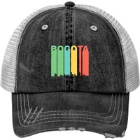 Vintage Bogota Colombia Skyline Cityscape Print Trucker Hats — Casquette de baseball