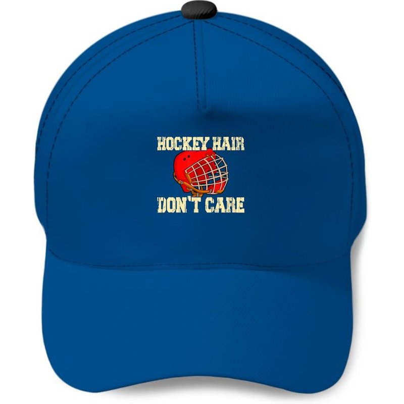 Ice Hockey Hair Don't Care Ice Hockey Player Baseball Cap — Casquette de baseball