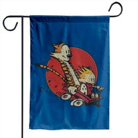 Vintage - Calvin And Hobbes Siiiuuuuuuuu - Vintage - Garden Flags — Drapeaux décoratifs