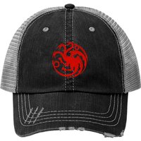 Targaryen Three Dragons Print Trucker Hats, House Of Dragon Trucker Hats
