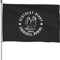 Vintage Kentucky Derby Churchill Downs House Flags — Decorative Flags