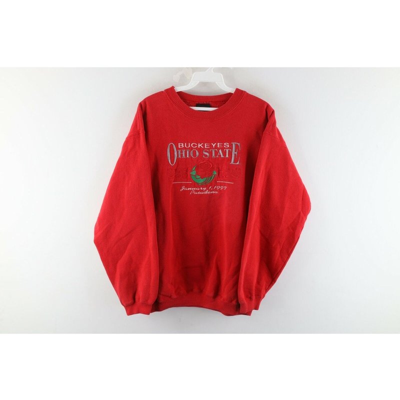 90s Mens Medium 1997 Rose Bowl Ohio State University Football Sweatshirt Usa — Sweats à capuche pour hommes