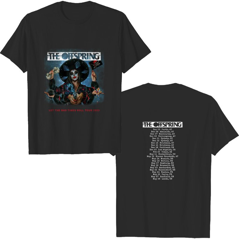 Let The Bad Times Roll The Offspring Tour 2022 - 2023 Double Sided Shirt — Mens T Shirts