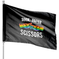 Rock Paper Scissors Lesbian Pride Rainbow Lgbt Pullover House Flags — Decorative Flags